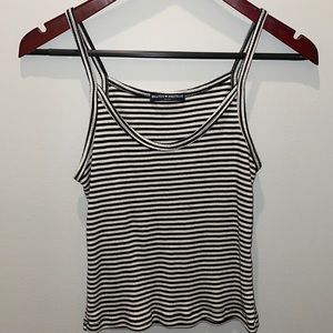 Brandy Melville Black & White Stripped Tank Top